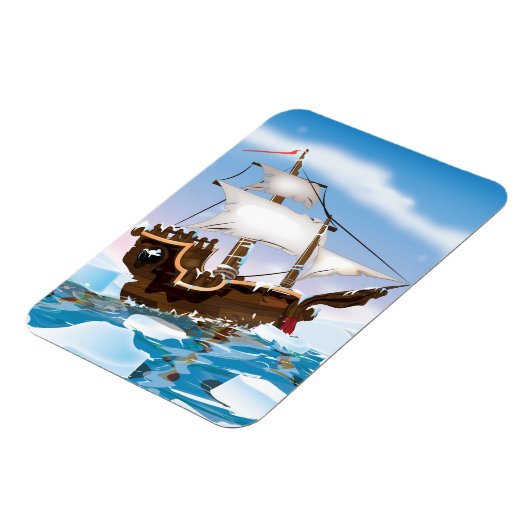 砕氷船 マグネット (左側)