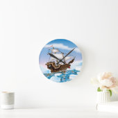 砕氷船 ラウンド壁時計 (ホーム)