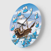 砕氷船 ラージ壁時計 (傾斜)