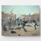 砦を守る:インディアンは米国騎兵を攻撃 フォトプラーク (正面)