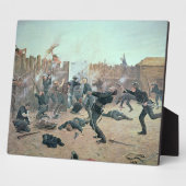 砦を守る：インディアンは米国騎兵を攻撃 フォトプラーク (側面)