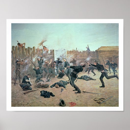 砦を守る：インディアンは米国騎兵を攻撃 ポスター (正面)