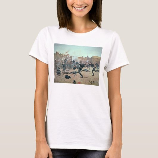 砦を守る：インディアンは米国騎兵を攻撃 Tシャツ (正面)