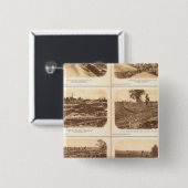 砦，バッテリー，アトランタ， Ga 缶バッジ (正面&裏面)