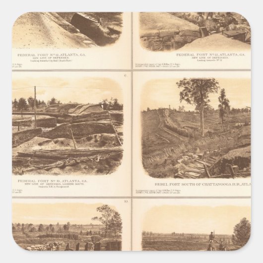 砦、電池、アトランタ、Ga スクエアシール (正面)