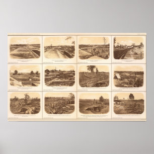 砦、電池、アトランタ、Ga ポスター