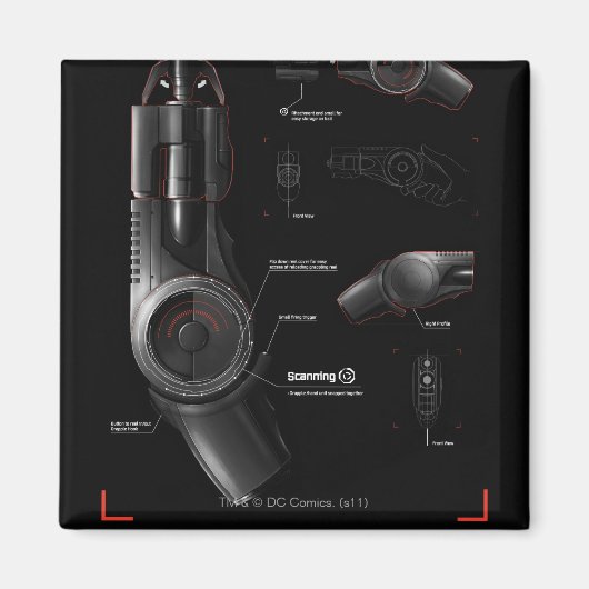 砲丸図 マグネット (正面)