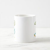砲丸投げのスティックマン コーヒーマグカップ (中央)