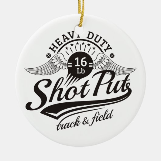 砲丸投げ翼 セラミックオーナメント (正面)