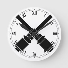 砲兵バッジ ラウンド壁時計