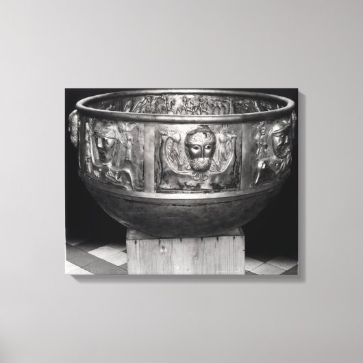 砲台の大釜の鋳物 キャンバスプリント (正面)