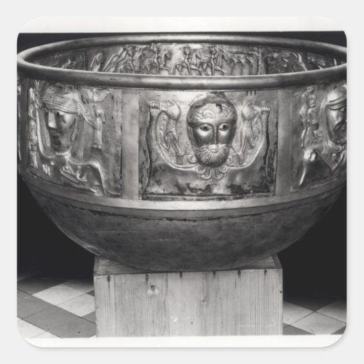 砲台の大釜の鋳物 スクエアシール (正面)