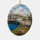 砲声は「コンコードの世界戦のラウンド」を聞いた セラミックオーナメント (右)