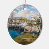 砲声は「コンコードの世界戦のラウンド」を聞いた セラミックオーナメント (左)