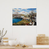 砲声は「コンコードの世界戦のラウンド」を聞いた ポスター (キッチン)