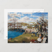 砲声は「コンコードの世界戦のラウンド」を聞いた ポストカード (正面/裏面)