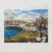 砲声は「コンコードの世界戦のラウンド」を聞いた ポストカード (正面)