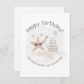 砲弾を降ろそうスタッパーソナライズされたフィッシュ誕生日 シーズンカード (正面/裏面)