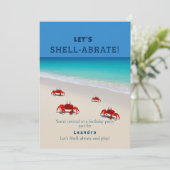 砲弾を降ろそう-カスタム子供の誕生日招待状 招待状 (スタンド正面)