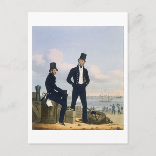 砲手、船頭と大工、プレート11から ポストカード (正面)