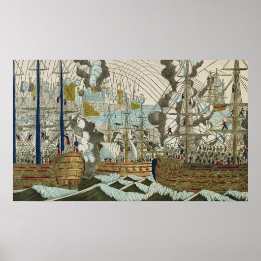 砲撃とアルジェ包囲、1830年7月3日 ポスター (正面)