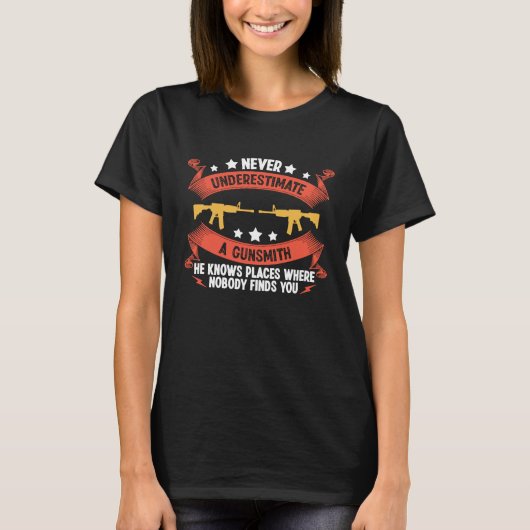 砲撃用武器銃メーカー引用文5 Tシャツ (正面)