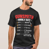 砲撃用武器Gunsmith Guns Maker引用文3 Tシャツ (正面)