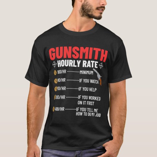 砲撃用武器Gunsmith Guns Maker引用文3 Tシャツ (正面)