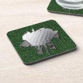 破れたゴルフボールコースター コースター (左側)