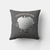 破れたゴルフボール装飾用クッション クッション (裏面)