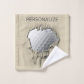 破れたゴルフボール バスタオルセット (ウォッシュタオル)