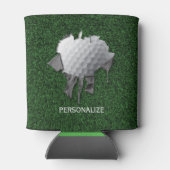 破れたゴルフボール 缶クーラー (裏面)