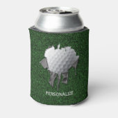 破れたゴルフボール 缶クーラー (缶裏面)