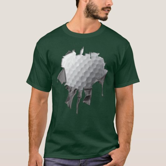 破れたゴルフボール Tシャツ (正面)
