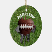 破れたサッカーセラミックオーナメント セラミックオーナメント (右)