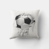 破れたサッカー白枕 クッション (裏面)