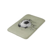 破れたサッカー白風呂マット バスマット (アングル)