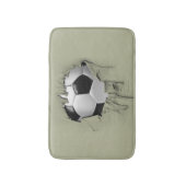 破れたサッカー白風呂マット バスマット (正面縦)