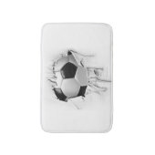 破れたサッカー白風呂マット バスマット (正面縦)
