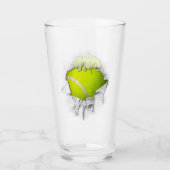 破れたテニス タンブラーグラス (正面)
