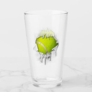 破れたテニス タンブラーグラス