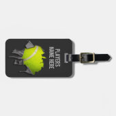 破れたテニパーソナライズされたス ラゲッジタグ (正面横)