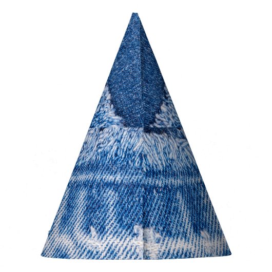 破れたデニム:ダブルブルージーンズのフレーム パーティーハット (裏面)