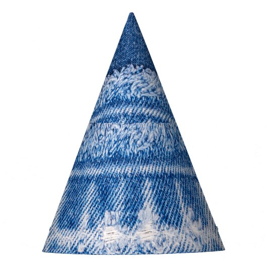 破れたデニム：ダブルブルージーンズのフレーム パーティーハット (正面)