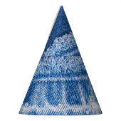 破れたデニム：ダブルブルージーンズのフレーム パーティーハット (左)