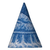 破れたデニム：ダブルブルージーンズのフレーム パーティーハット (右)