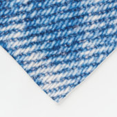 破れたデニム：ダブルブルージーンズのフレーム フリースブランケット (角)