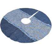 破れたデニム:ブルージーンズの生地。 ブラッシュドポリエステルツリースカート (アングル)