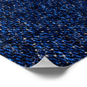 破れたデニム：ブルージーンズの生地。 ポスター (角)