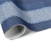 破れたデニム:ブルージーンズの生地。 ラッピングペーパー (ロールコーナー)